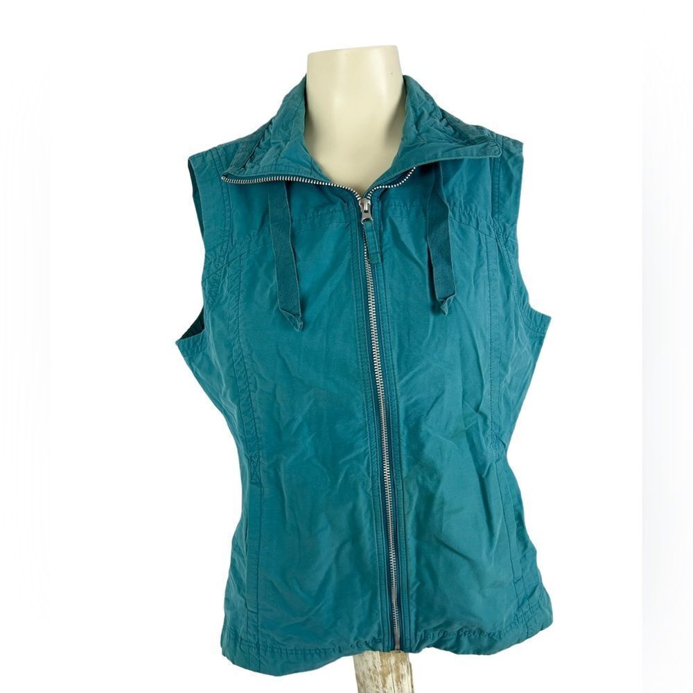 Columbia Womens Sleeveless Vest Front zip Up Turquoise Size XSmall